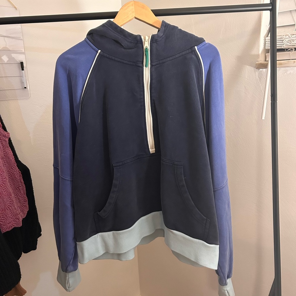 Aerie Vintage Blue Quarterzip